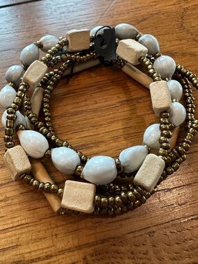 Beaded Bohemian Bracelet Stack (5) 🤎